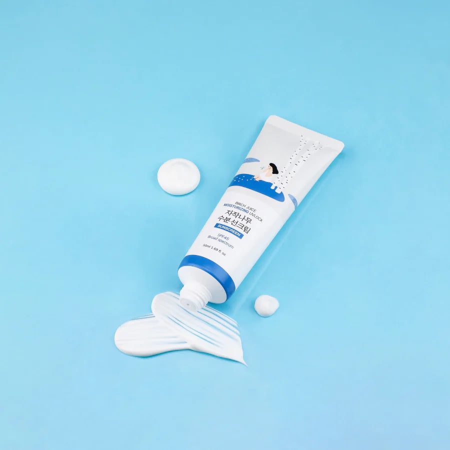 Round Lab - Birch Moisturising Sunscreen UVLock SPF 45+ Broad Spectrum (50ml) - v - Seoulful Skincare