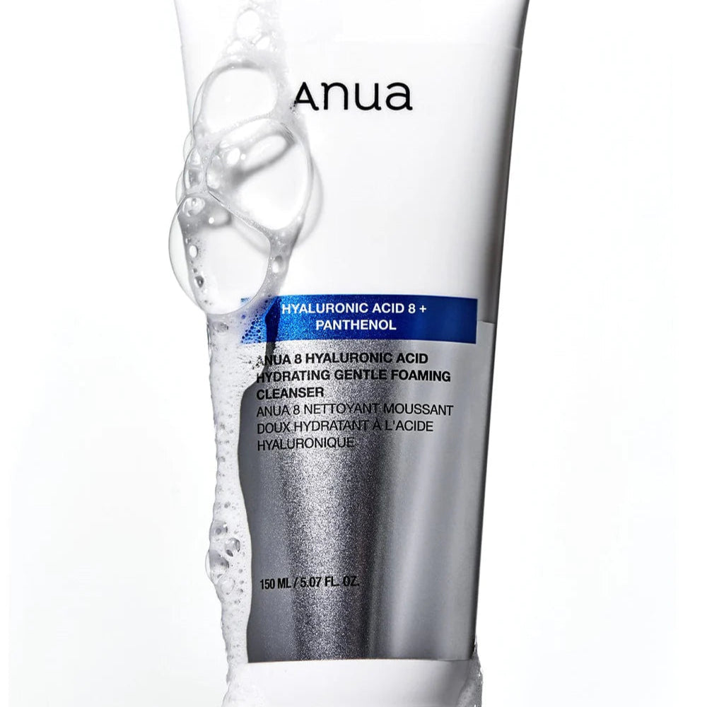 ANUA - 8 Hyaluronic Acid Hydrating Gentle Foaming Cleanser (150ml) - v4 - Seoulful Skincare