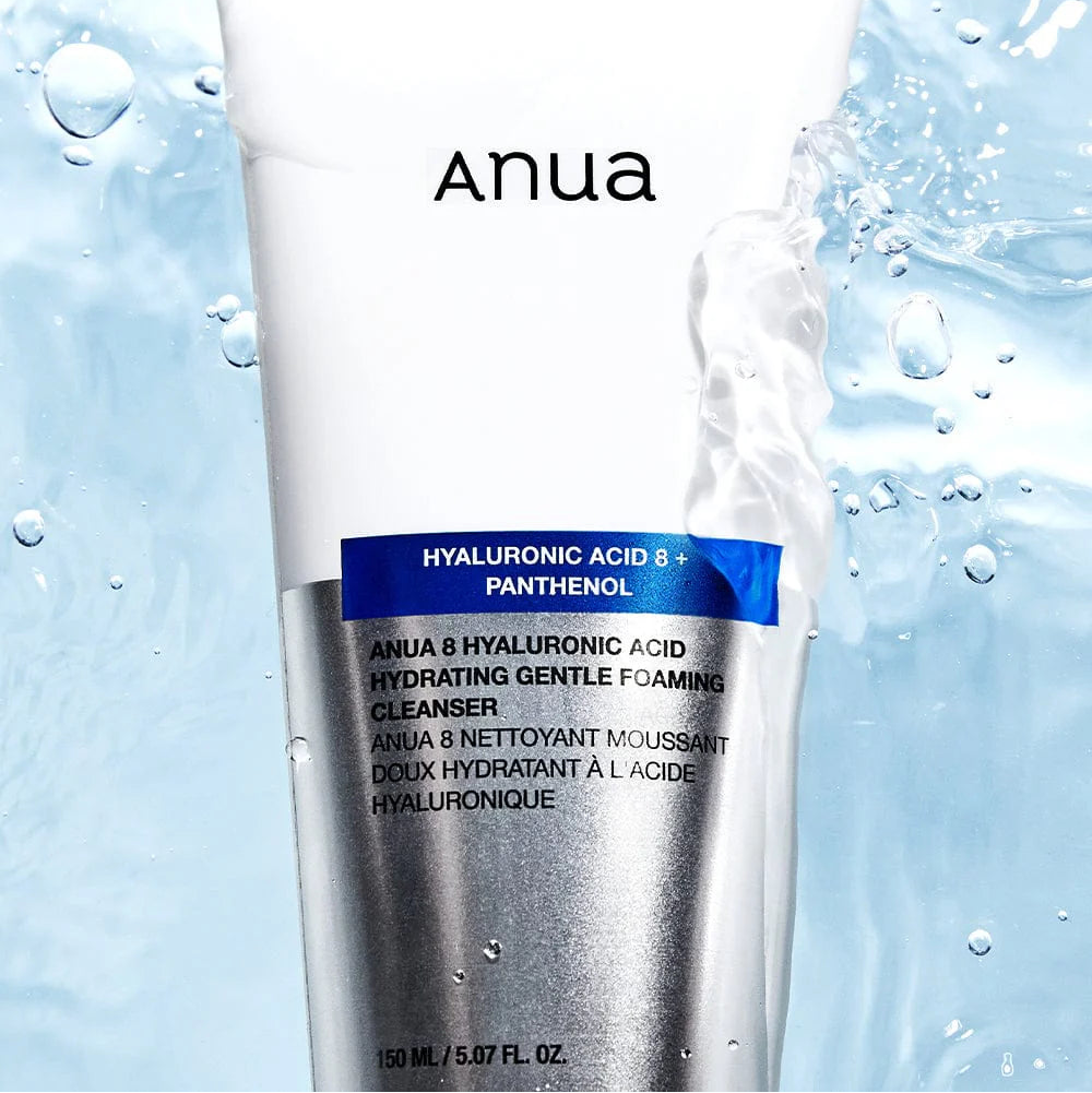 ANUA - 8 Hyaluronic Acid Hydrating Gentle Foaming Cleanser (150ml) - v6 - Seoulful Skincare