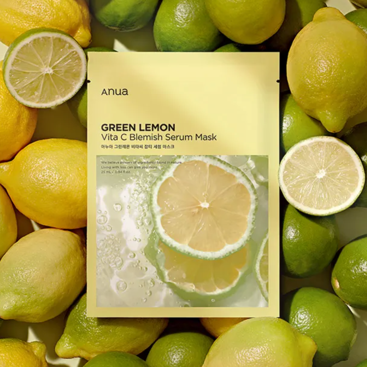 ANUA - Green Lemon Vita C Blemish Serum Mask (1pc) - v9 - Seoulful Skincare