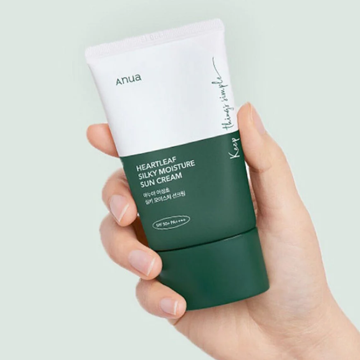 ANUA - Heartleaf Silky Moisture Sun Cream SPF50+ PA++++ - v8 - Seoulful Skincare