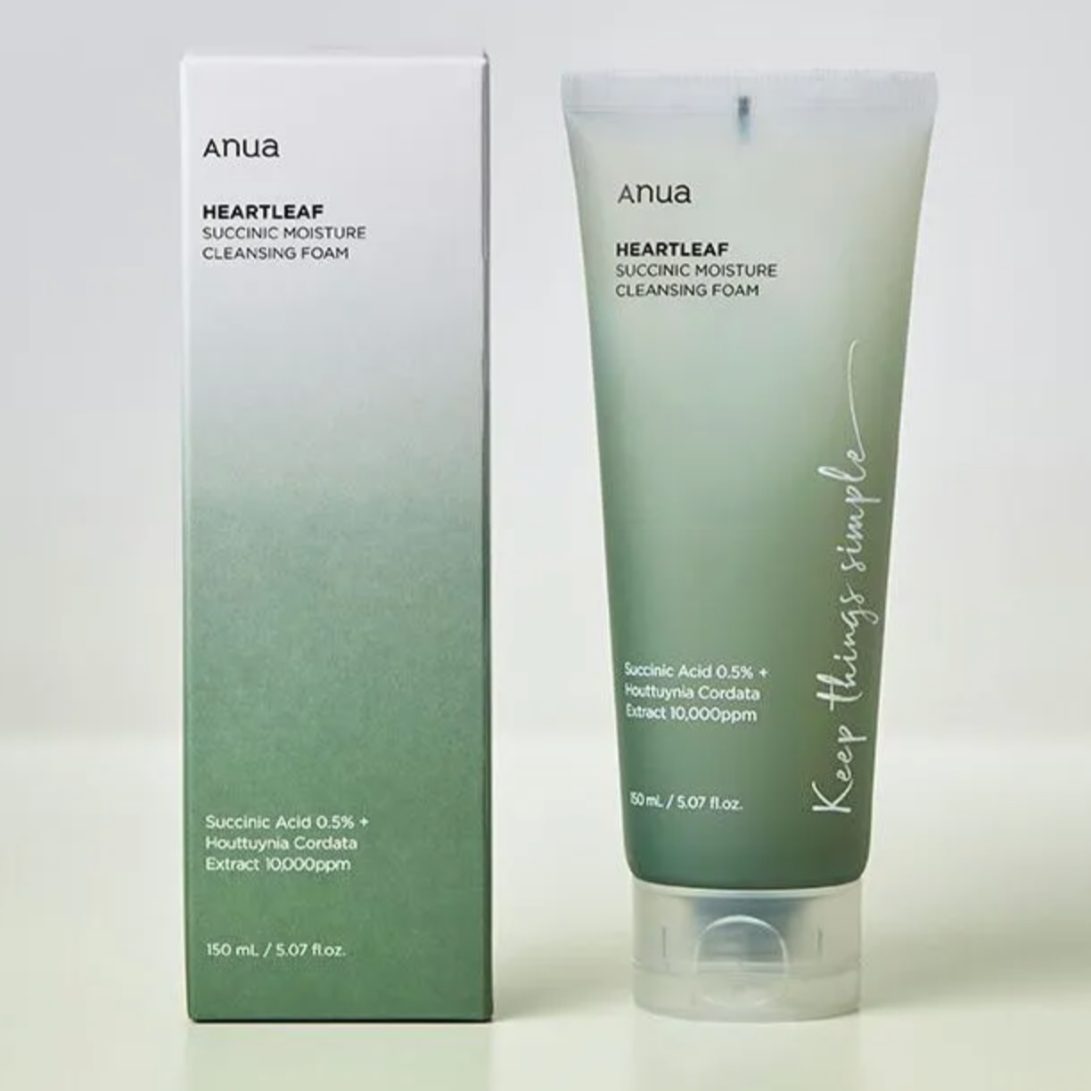 ANUA - Heartleaf Succinic Moisture Cleansing Foam (150ml) - v7 - Seoulful Skincare