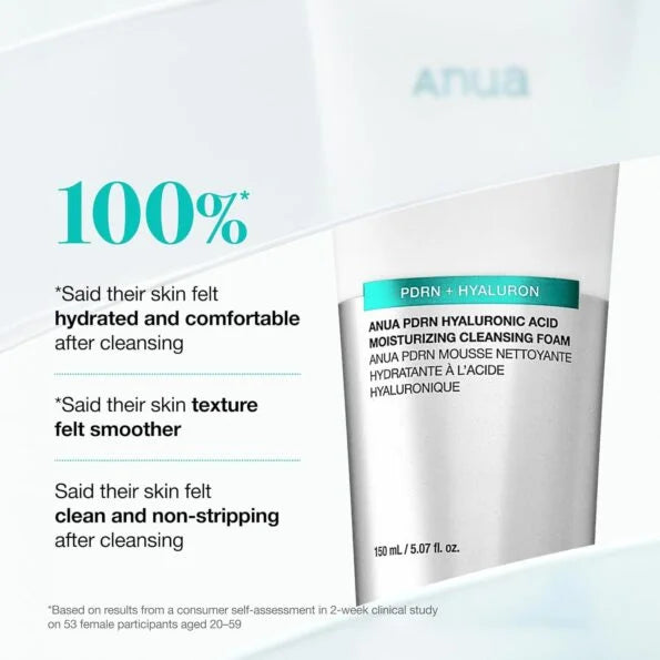 Anua - PDRN Hyaluronic Acid Moisturizing Cleansing Foam (150ml) 5 - Seoulful SKincare