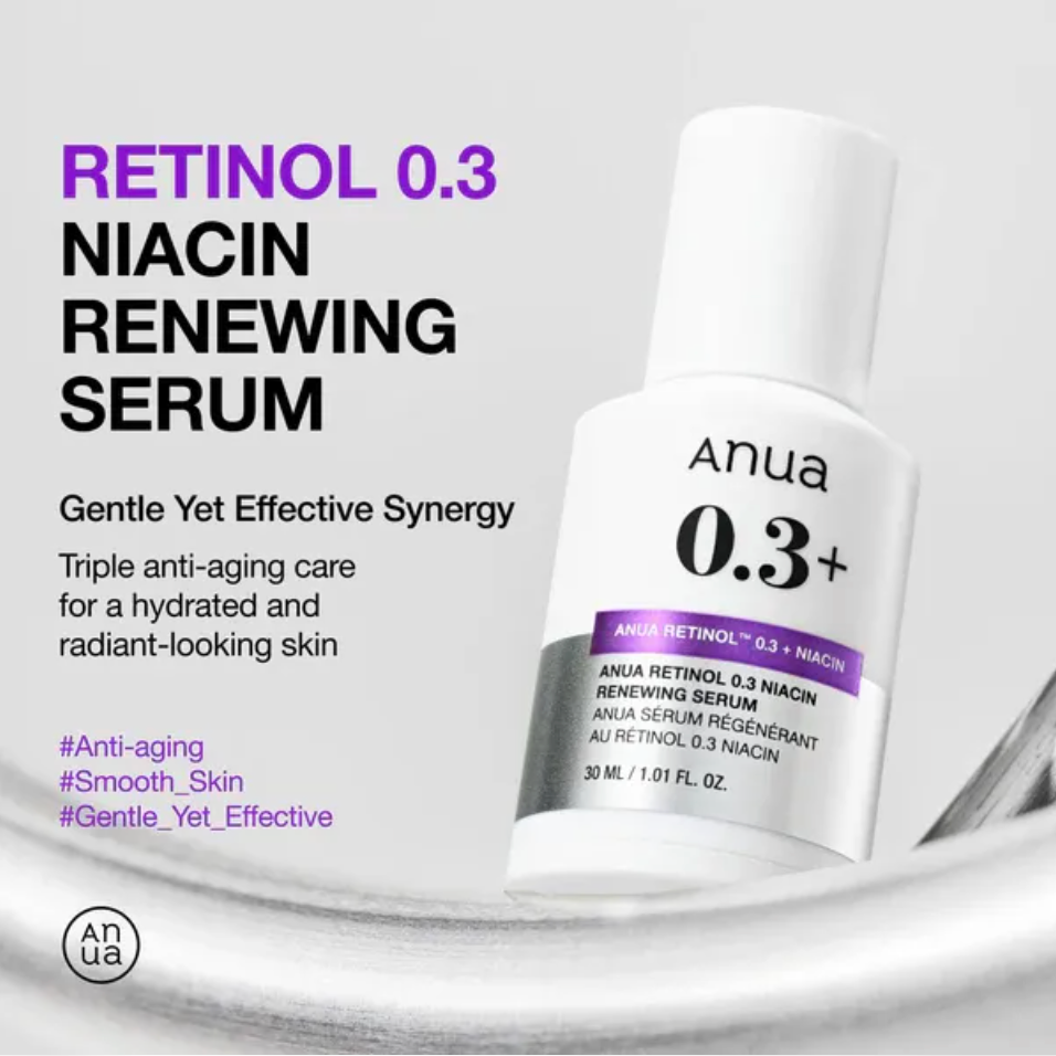 Anua - Retinol 0.3% + Niacin Renewing Serum (30ml) - v - Seoulful Skincare