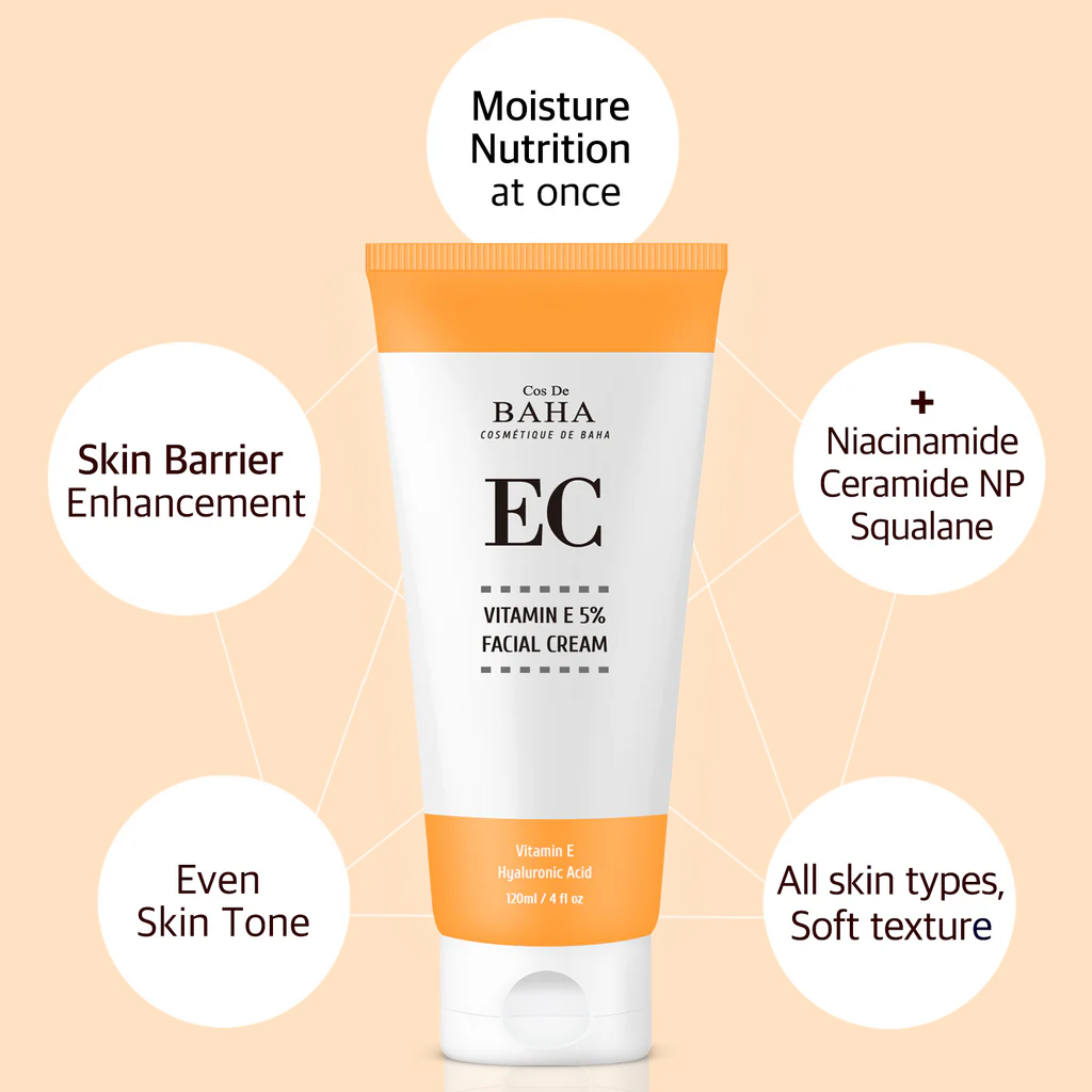 Cos De Baha - Vitamin E Gel Cream (120ml) - v2 - Seoulful Skincare