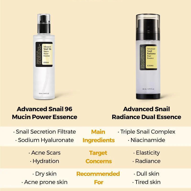 Cosrx - Advanced Snail Radiance Dual Essence (80ml) - v2 - Seoulful Skincare