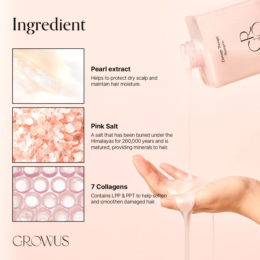 GROWUS - Damage Therapy Shampoo (500ml) 6- Seoulful Skincare