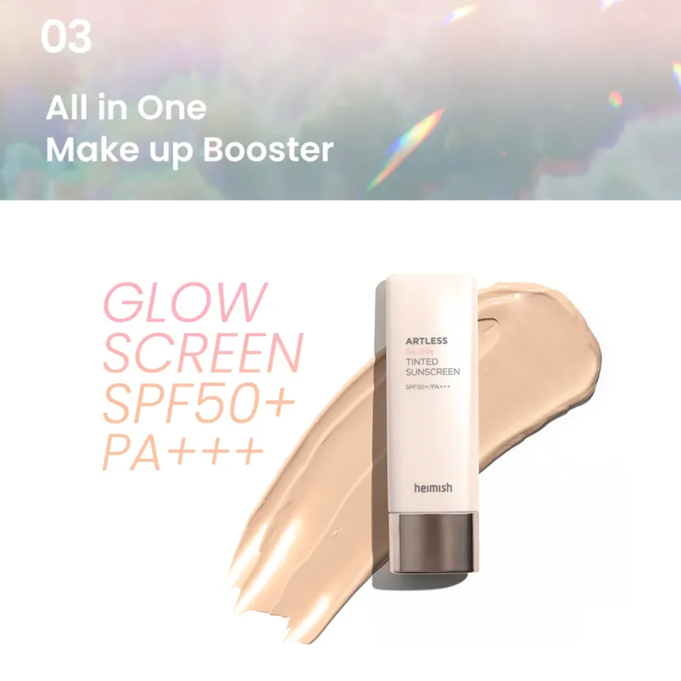 Heimish - Artless Glow tinted Sunscreen SPF 50+ PA ++++ - v5 - Seoulful Skincare