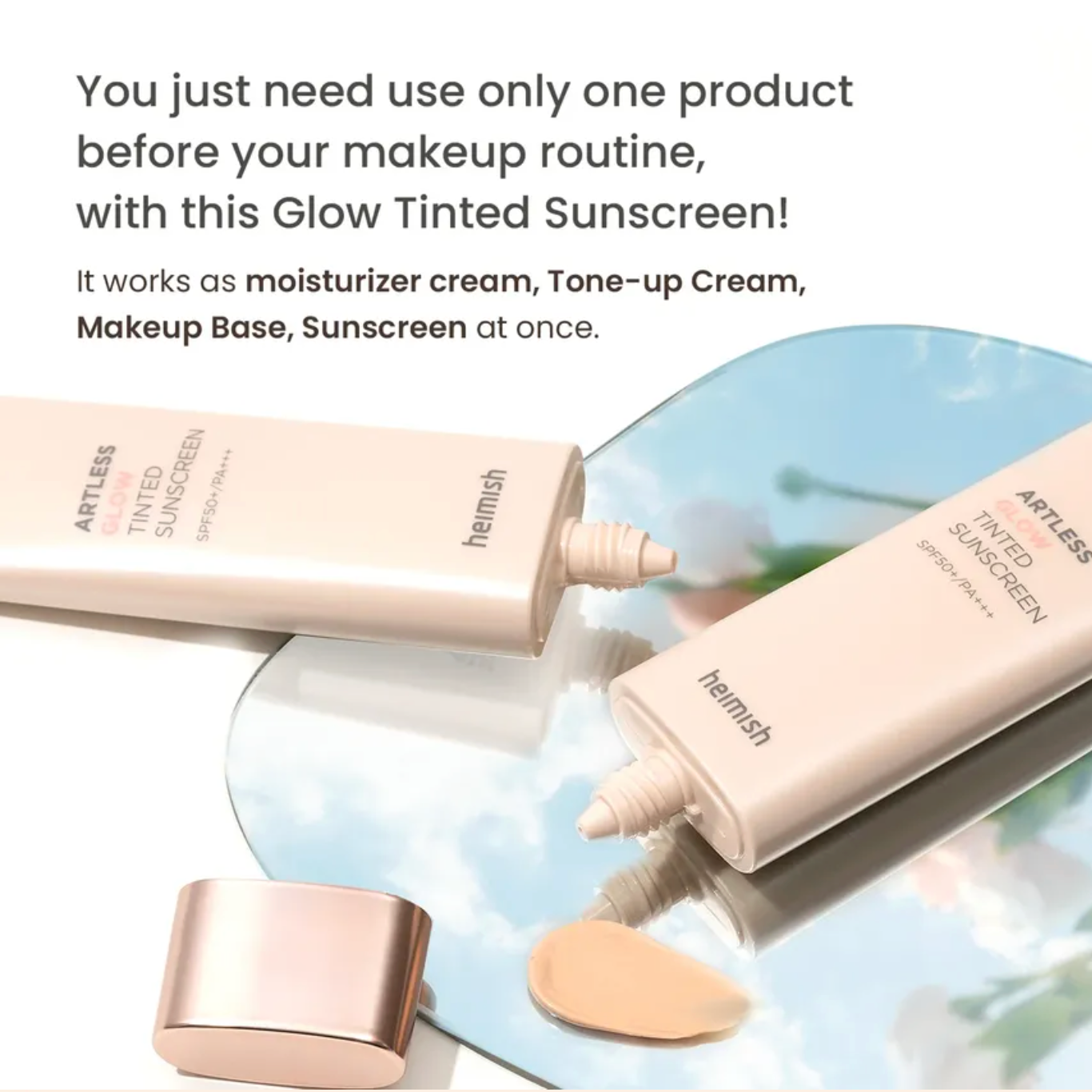 Heimish - Artless Glow tinted Sunscreen SPF 50+ PA ++++ - v6 - Seoulful Skincare