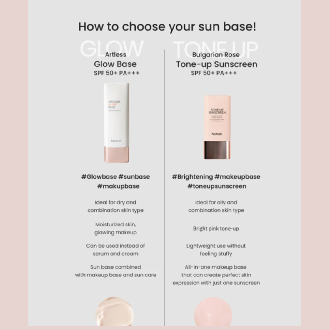Heimish - Bulgarian Rose Tone-Up Sunscreen SPF50+ PA+++ (30ml) Info2 - Seoulful Skincare