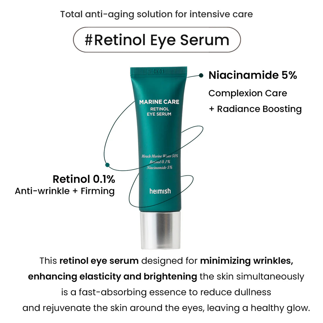 Heimish - Marine Care Retinol Eye Serum (30ml) - v2 - Seoulful Skincare