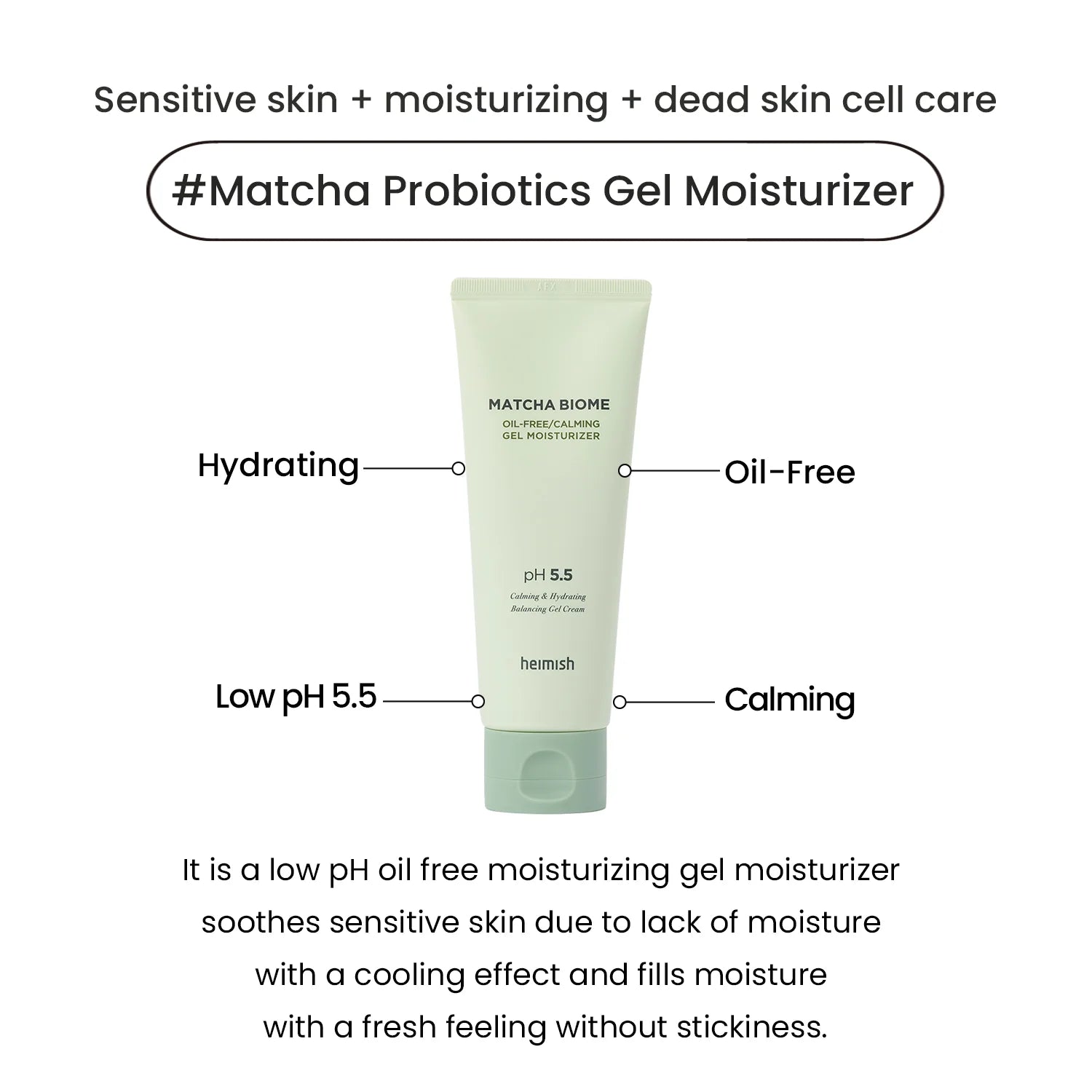 Heimish - Matcha Biome Oil-Free Calming Gel Moisturizer (100ml) - v4 - Seoulful Skincare