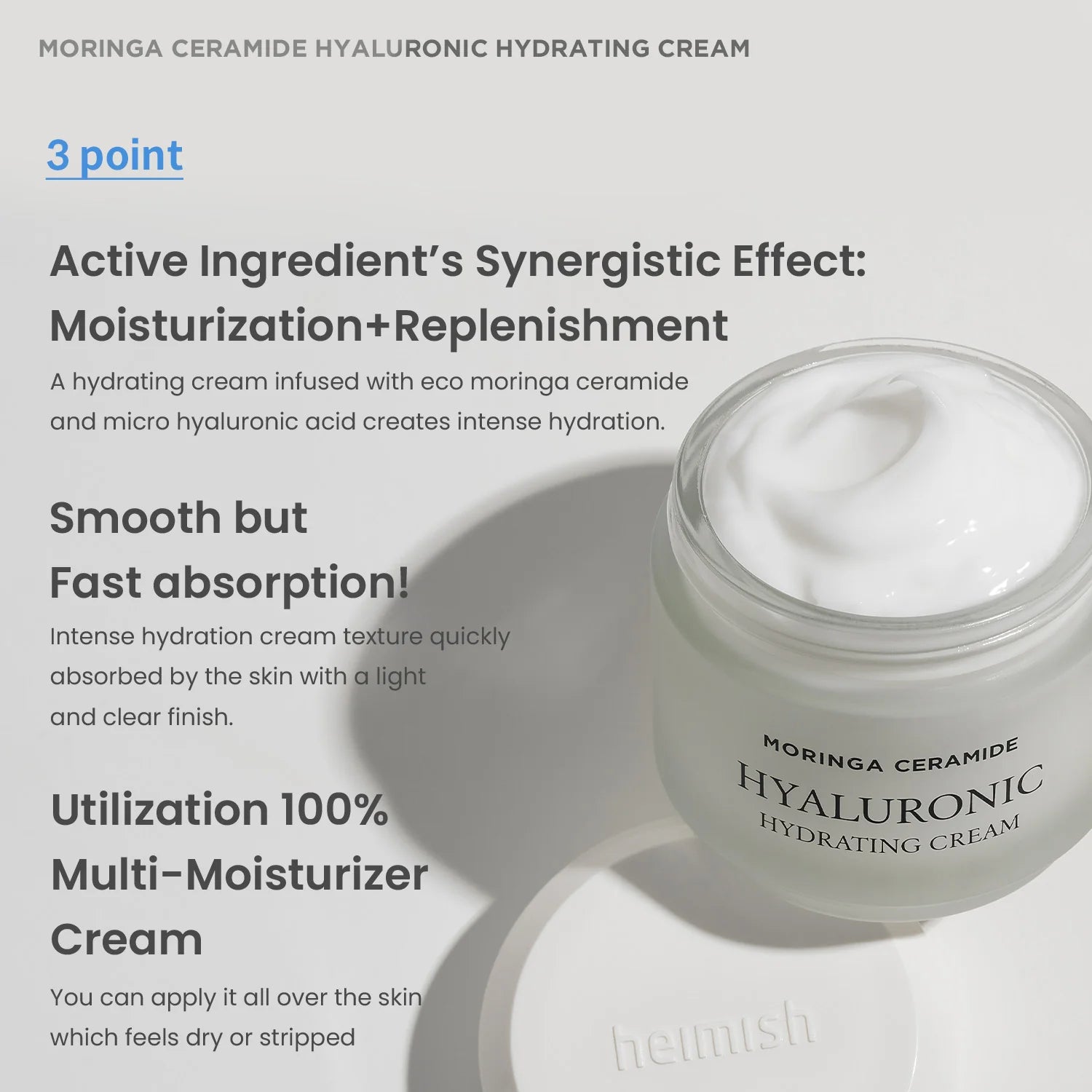 Heimish - Moringa Ceramide Hylauronic Hydrating Cream (50ml) - v2 - Seoulful Skincare