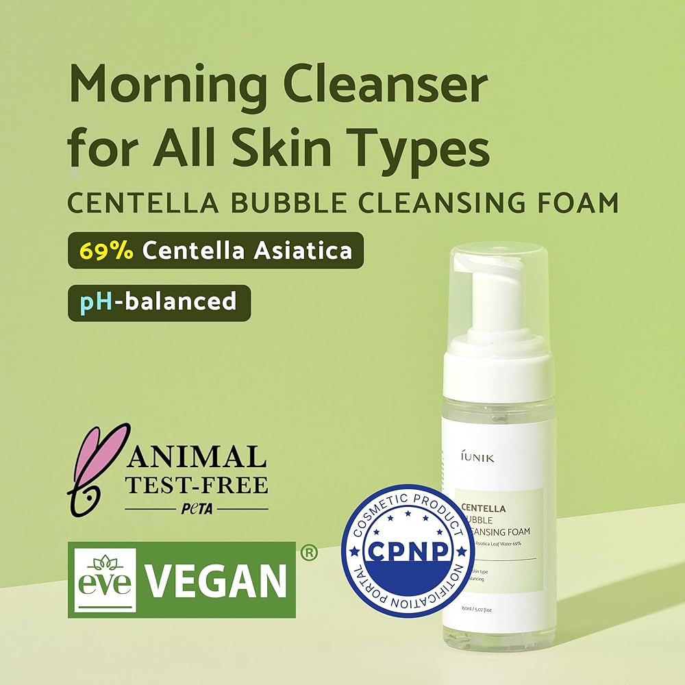 IUNIK - Centella Bubble Cleansing Foam (150ml) 2 - Seoulful Skincare
