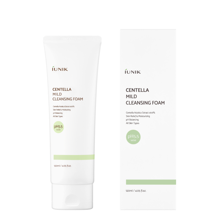 IUNIK - Centella Mild Cleansing Foam (120ml) - v3 - Seoulful Skincare