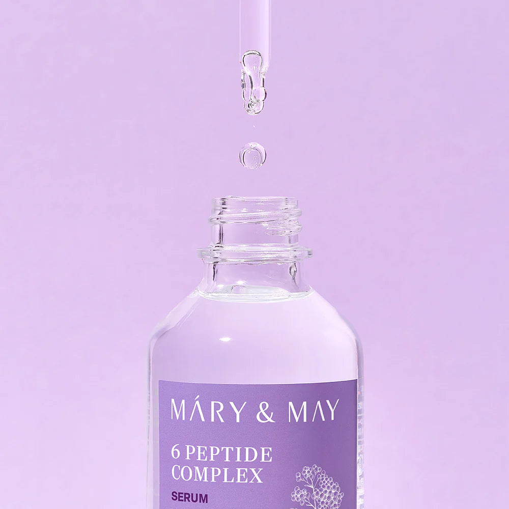 Mary& May - 6 Peptide Complex Serum (30ml / 80ml ) - v9 - Seoulful Skincare