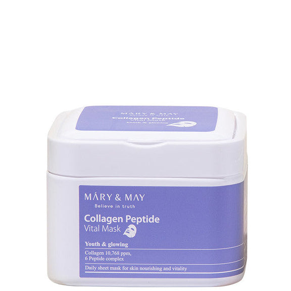 Mary&May - Collagen Peptide Vital Mask (30 sheets) - Seoulful Skincare