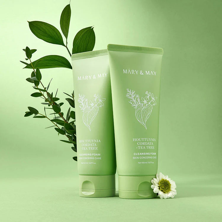 Mary&May - Houttuynia Cordata+Tea Tree Cleansing Foam (150ml) - v2 - Seoulful Skincare