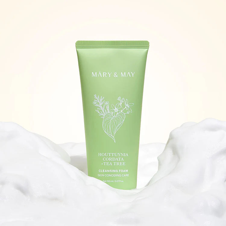 Mary&May - Houttuynia Cordata+Tea Tree Cleansing Foam (150ml) - v4 - Seoulful Skincare