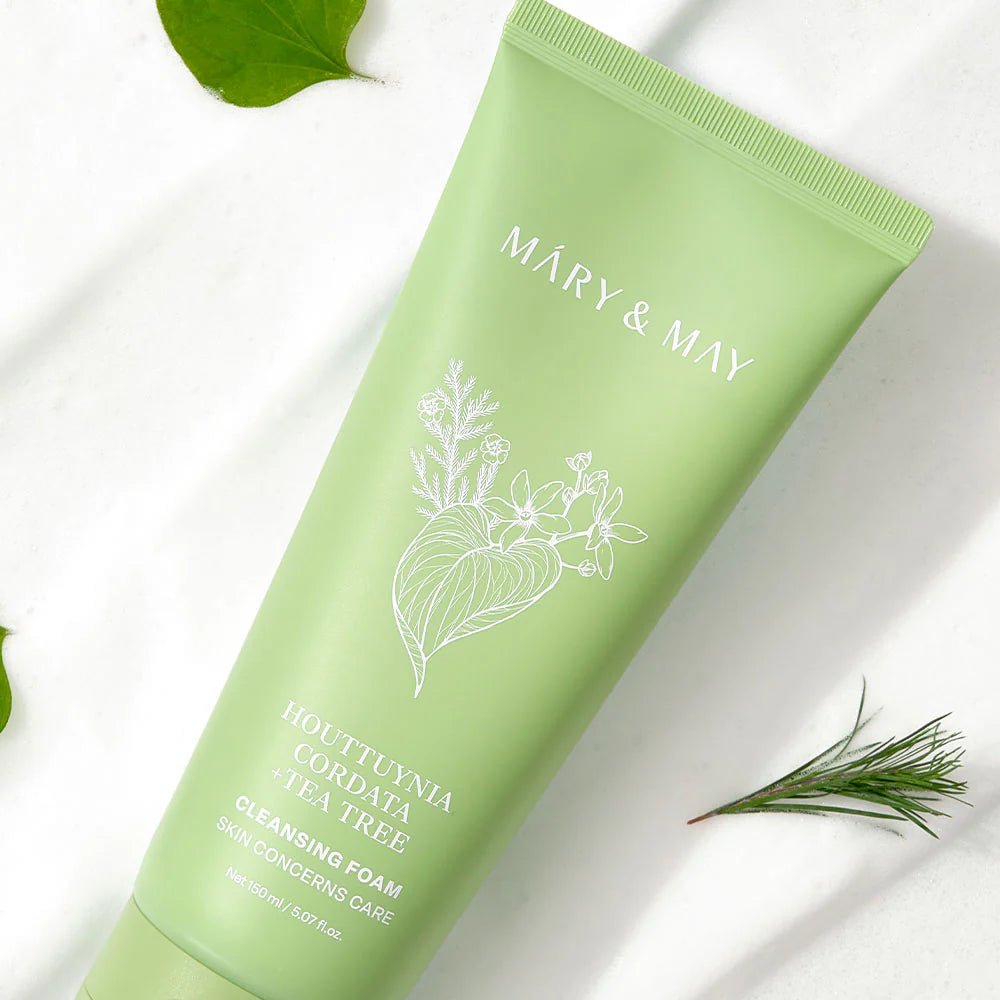 Mary&May - Houttuynia Cordata+Tea Tree Cleansing Foam (150ml) - v7 - Seoulful Skincare