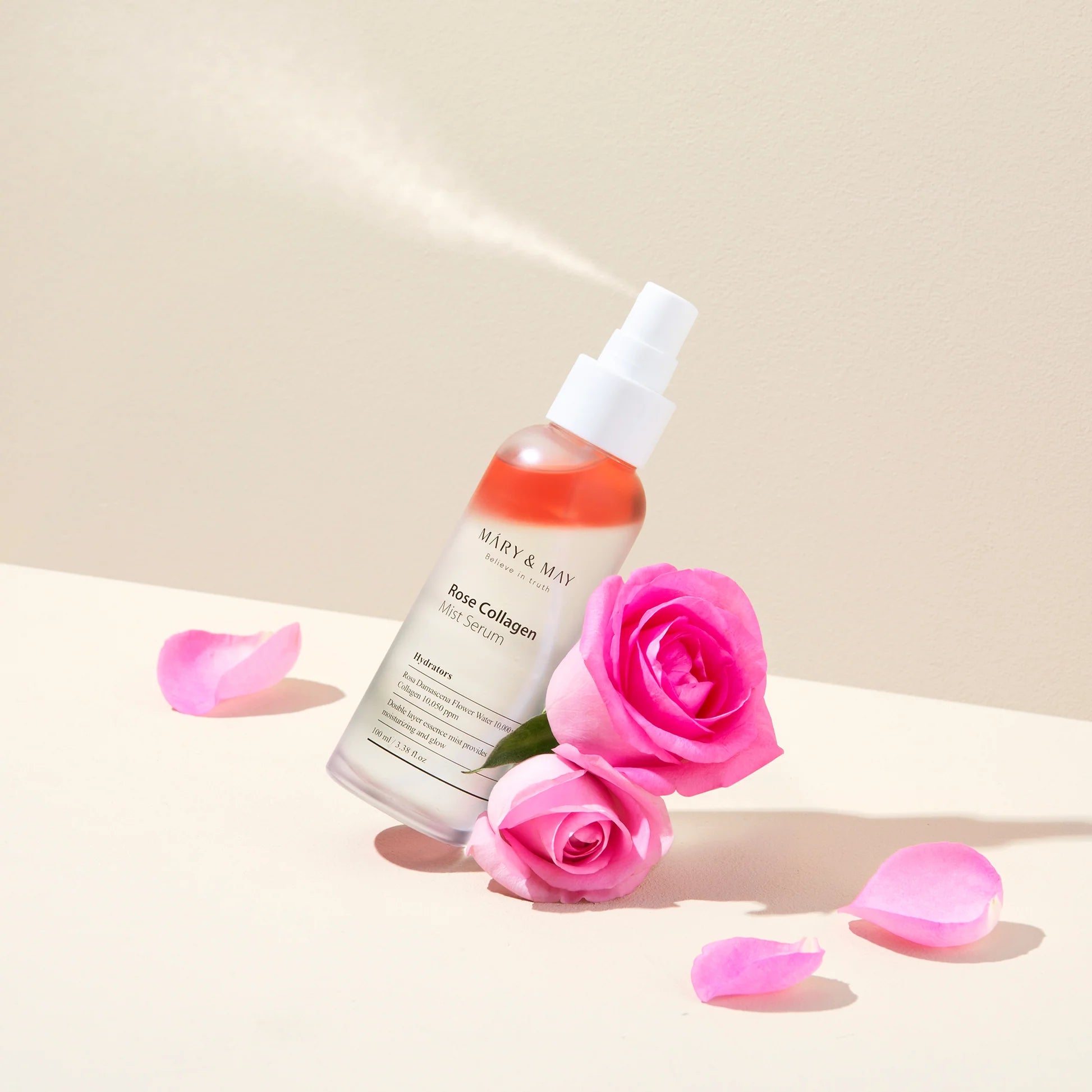 Mary&May - Rose Collagen Mist Serum (100ml) - v5 - Seoulful Skincare