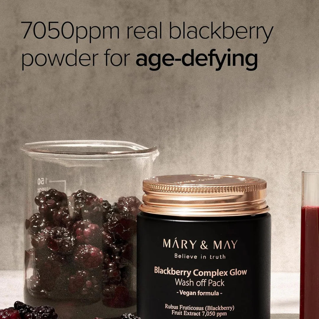 Mary&May - Vegan Blackberry Complex Glow Wash off Pack (125g) 4 - Seoulful Skincare