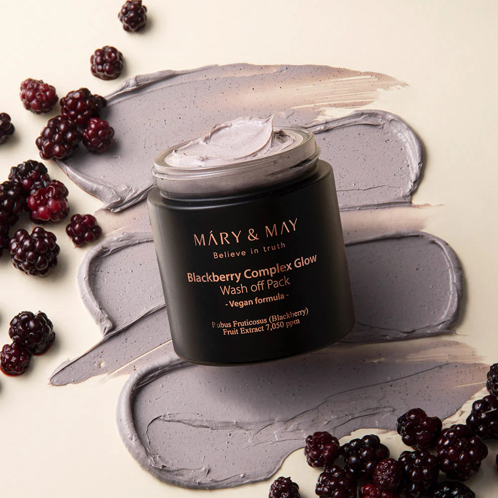 Mary&May - Vegan Blackberry Complex Glow Wash off Pack (125g) 7 - Seoulful Skincare