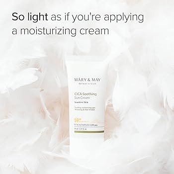 Mary&May - Vegan CICA Soothing Sun Cream SPF50+ PA++++ (50ml) 1 - Seoulful Skincare