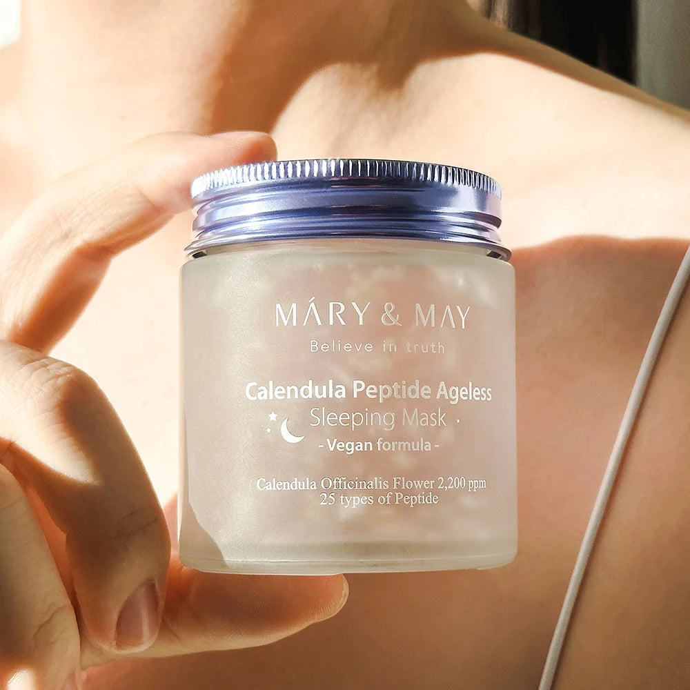 Mary&May - Vegan Calendula Peptide Ageless Sleeping Mask (110g) 6 - Seoulful Skincare