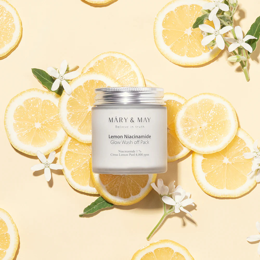 Mary&May - Vegan Lemon Niacinamide Glow Wash off Pack (125g) 7 - Seoulful Skincare