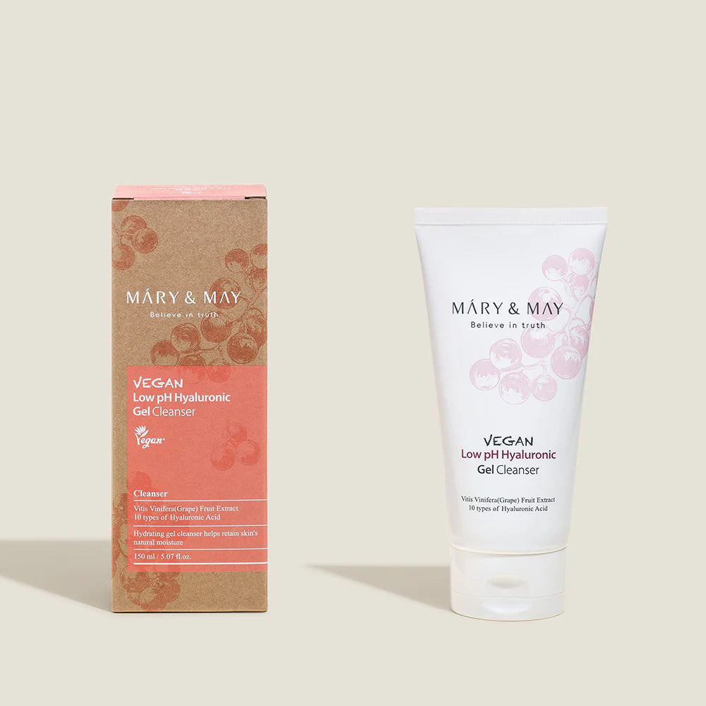 Mary&May - Vegan Low pH Hyaluronic Gel Cleanser (150ml) - v - Seoulful Skincare