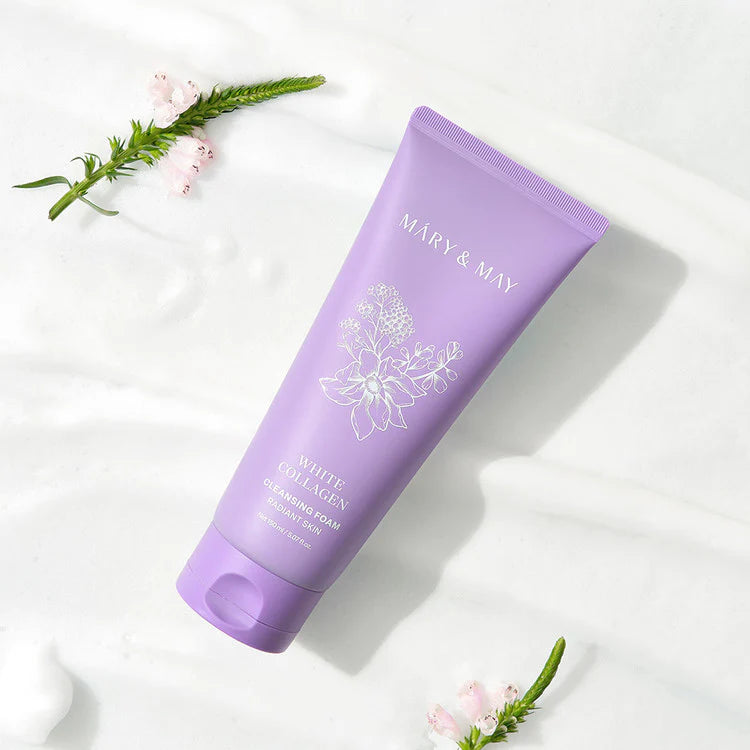 Mary&May - White Collagen Cleansing Foam (150ml) - v3 - Seoulful Skincare