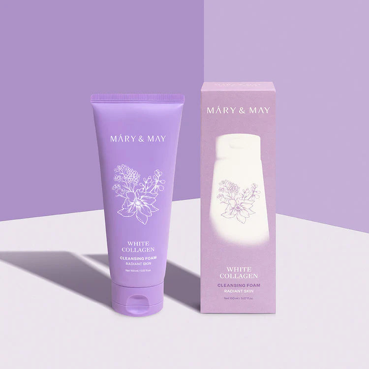Mary&May - White Collagen Cleansing Foam (150ml) - v4 - Seoulful Skincare