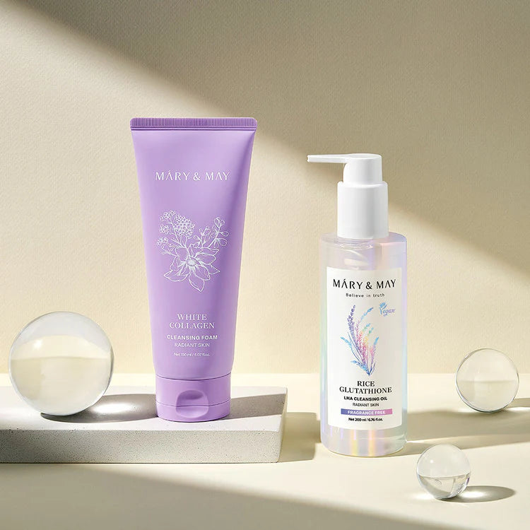 Mary&May - White Collagen Cleansing Foam (150ml) - v6 - Seoulful Skincare