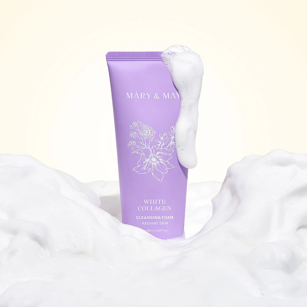 Mary&May - White Collagen Cleansing Foam (150ml) - v8 - Seoulful Skincare