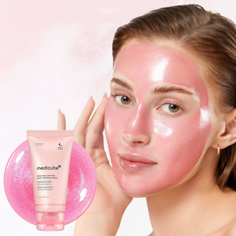 Medicube - PDRN Pink Caffeine Night Wrapping Mask (75ml) - v7 - Seoulful Skincare