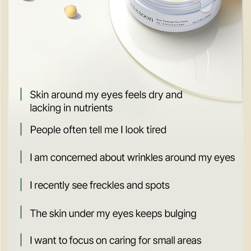Mixsoon - Bean Hydrogel Eye Patch (30 Pairs) Info2 - Seoulful Skincare