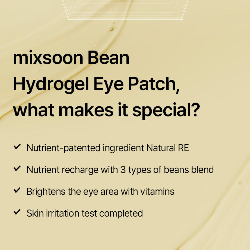 Mixsoon - Bean Hydrogel Eye Patch (30 Pairs) Info4 - Seoulful Skincare