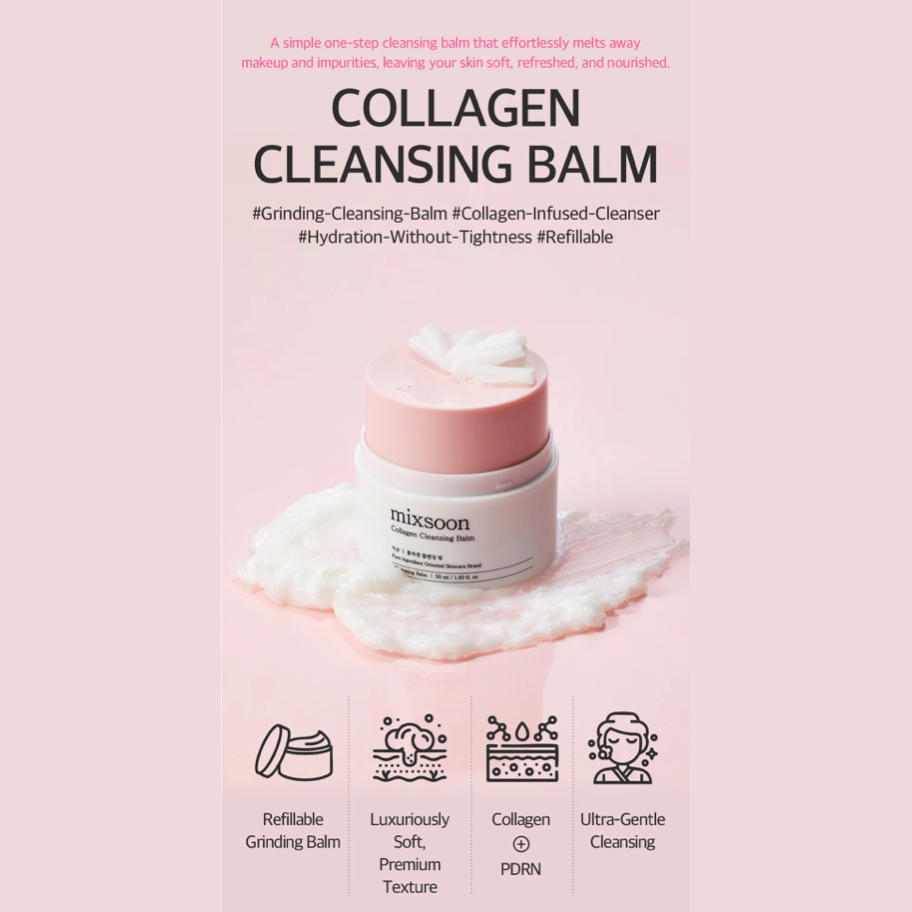 Mixsoon - Collagen Cleansing Balm (50ml) - v - Seoulful Skincare