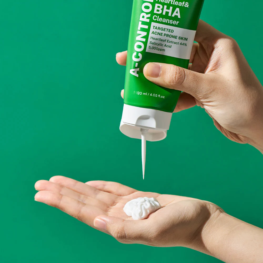 NINE LESS - A-Control Heartleaf & BHA Foam Cleanser (120ml) - v - Seoulful Skincare