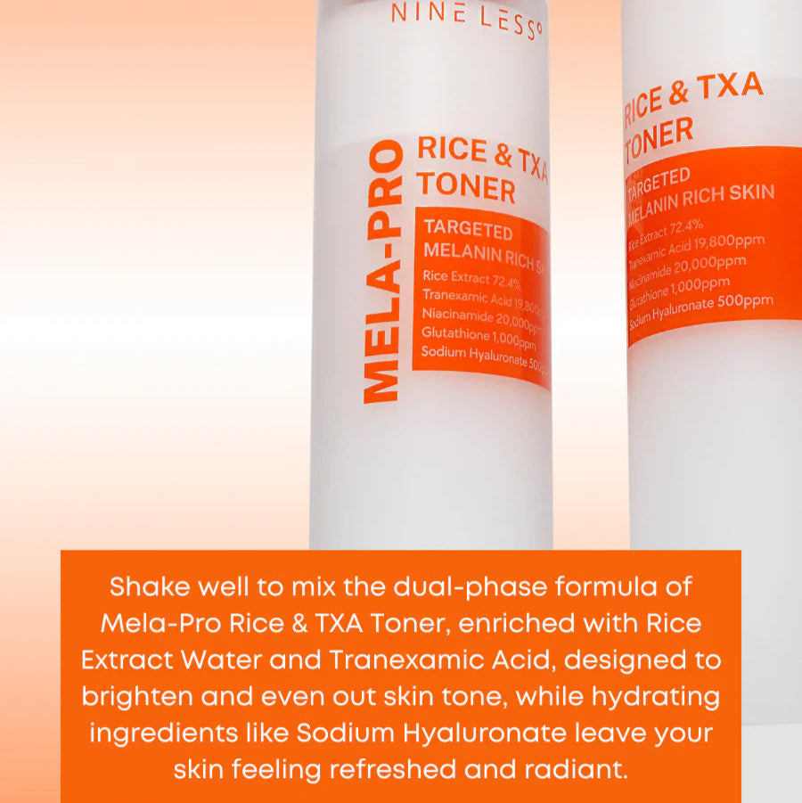 NINE LESS - MELA-PRO Rice & TXA Toner (200ml) - v4 - Seoulful Skincare