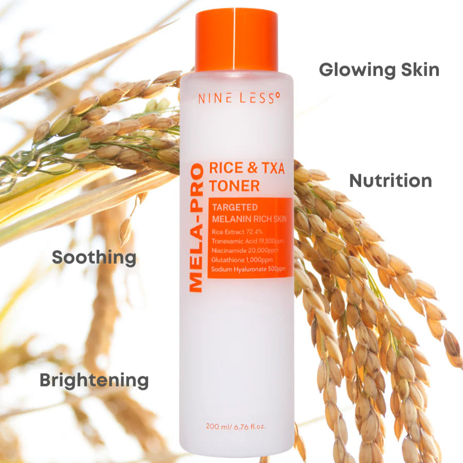NINE LESS - MELA-PRO Rice & TXA Toner (200ml) - v6 - Seoulful Skincare