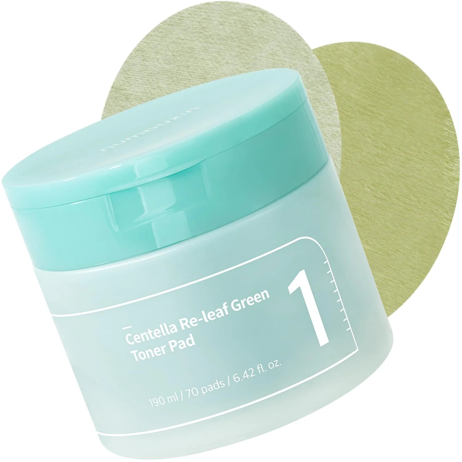 Numbuzin - No.1 Centella Re-Leaf Green Toner Pad (70 pads) - v2 - Seoulful Skincare