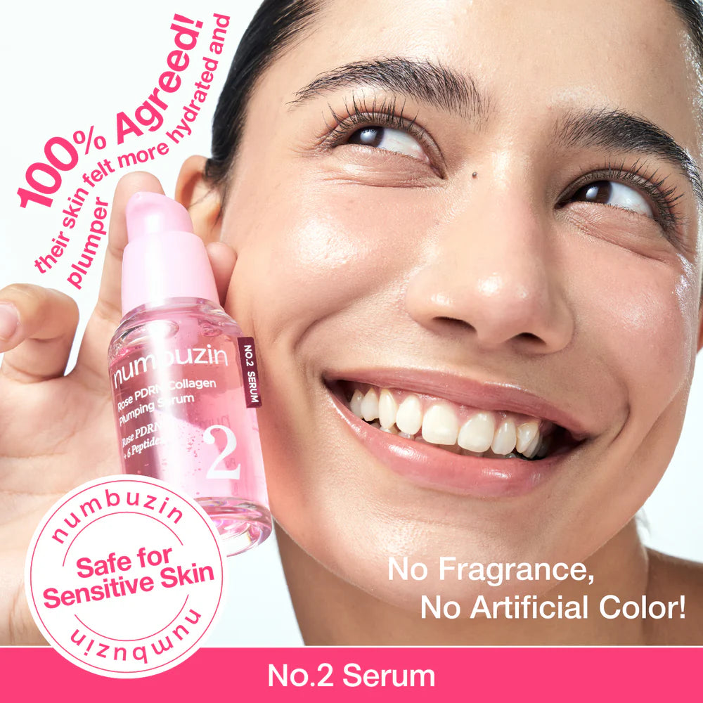 Numbuzin - No.2 Rose PDRN Collagen Plumping Serum - v4 - Seoulful SKincare