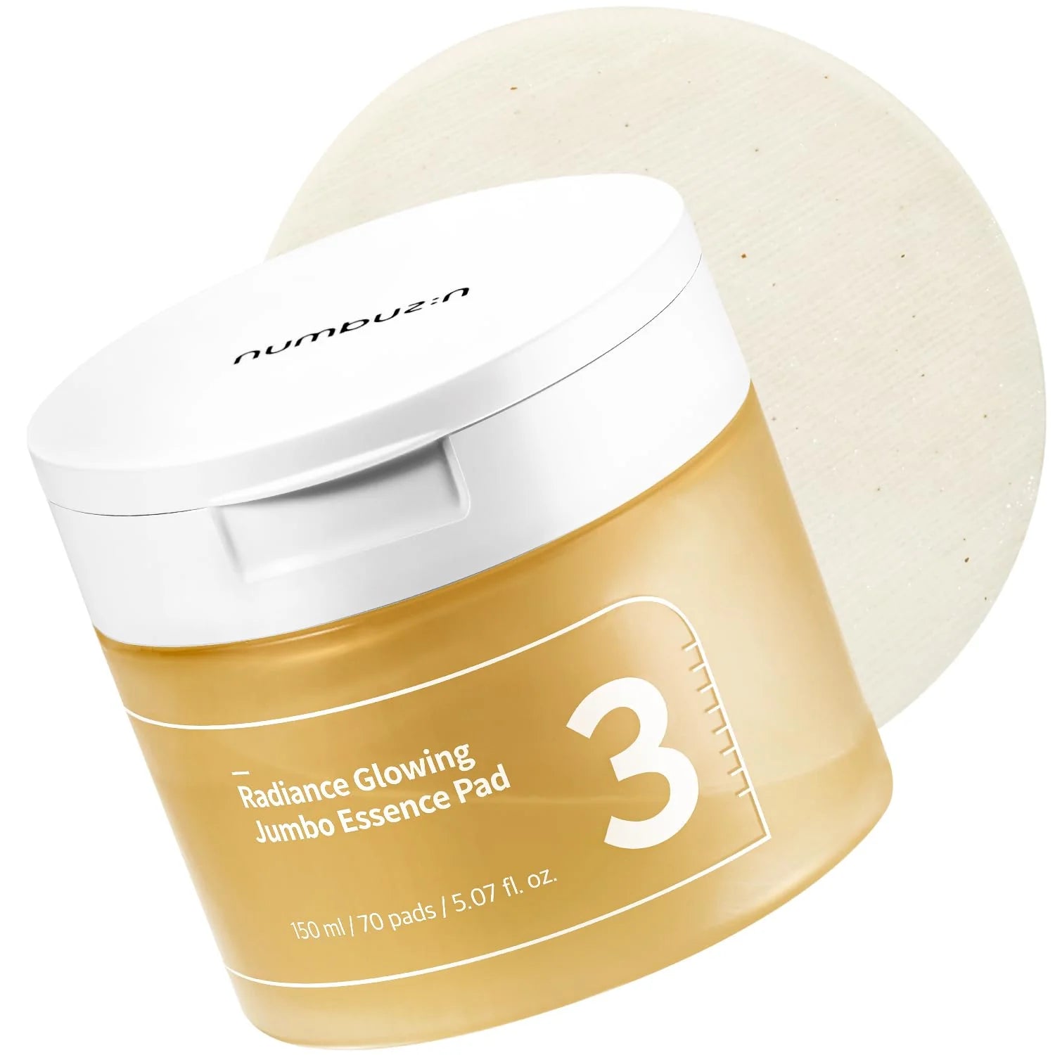 Numbuzin - No.3 Radiance Glowing Jumbo Essence Pad (70 pads) - v5 - Seoulful Skincare