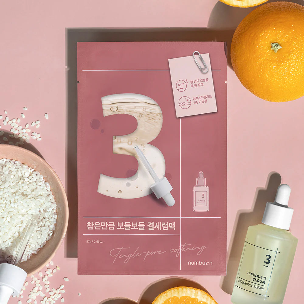 Numbuzin - No.3 Tingle-Pore Softening Sheet Mask (1pc) - v - Seoulful Skincare