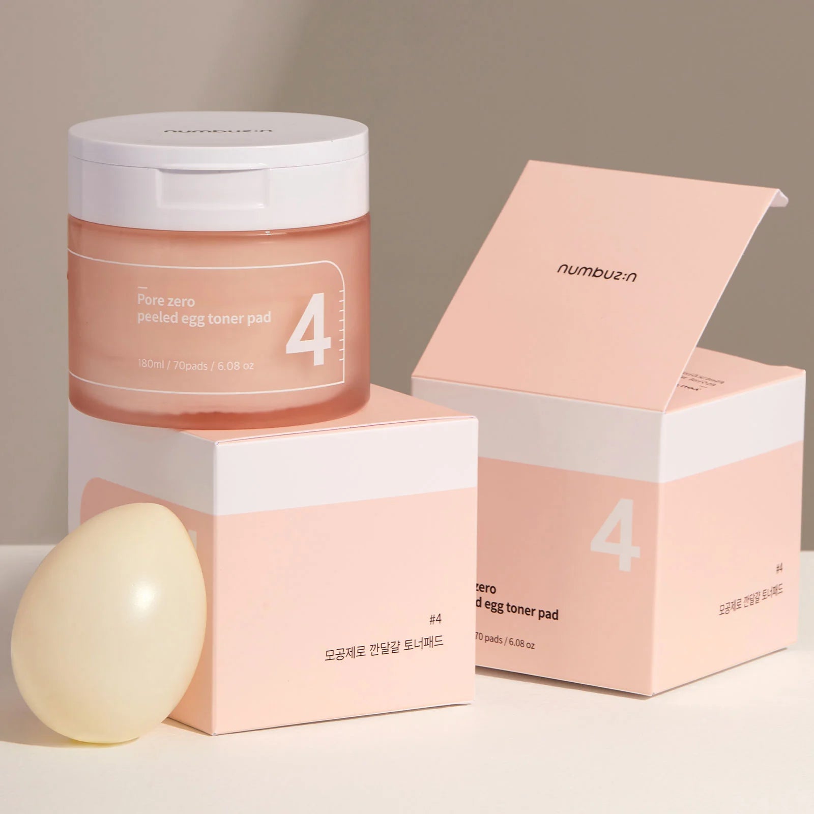 Numbuzin - No.4 Pore Zero Peeled Egg Toner Pad (70 pads) - v4 - Seoulful Skincare
