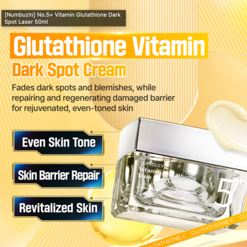 Numbuzin - No.5+ Vitamin Glutathione Dark Spot Laser (50ml) - v - Seoulful Skincare