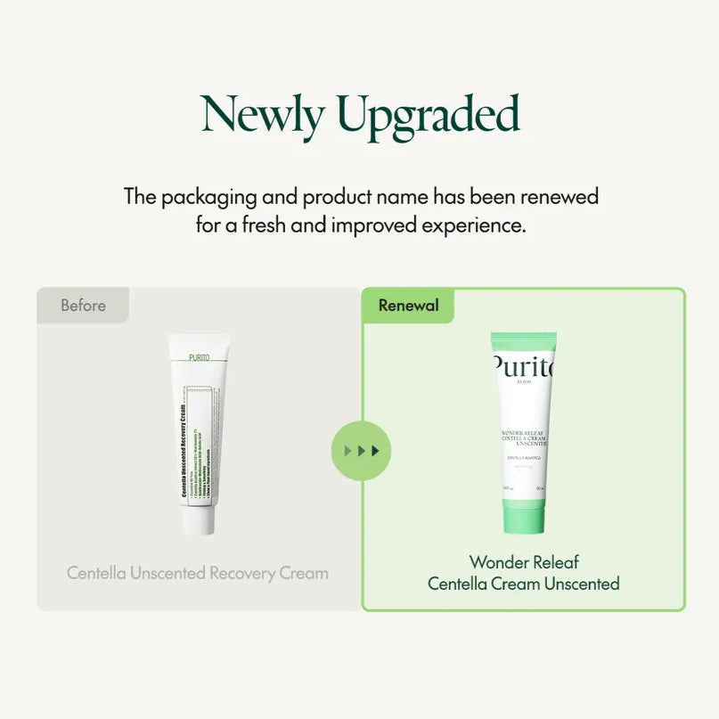 Purito - Wonder Releaf Centella Cream Unscented (50ml) - v10 - Seoulful Skincare