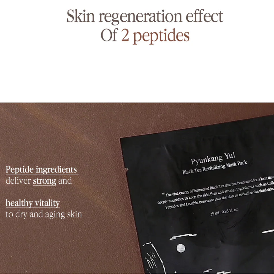 Pyunkang Yul - Black Tea Revitalising Mask (1ea) info6 - Seoulful Skincare
